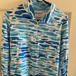 Blue and Teal 3/4 Zip Jacket